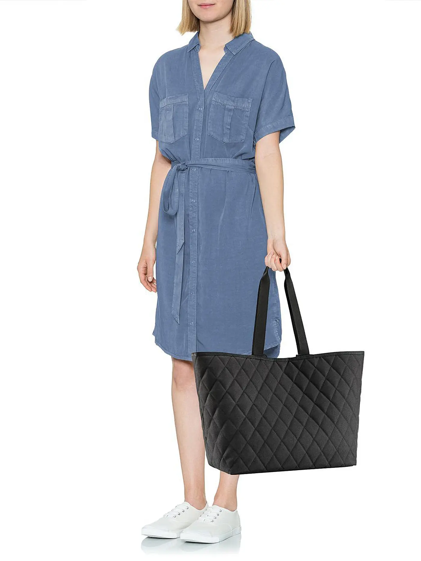 REISENTHEL | Classic Shopper XL RHOMBUS Ginger | schwarz